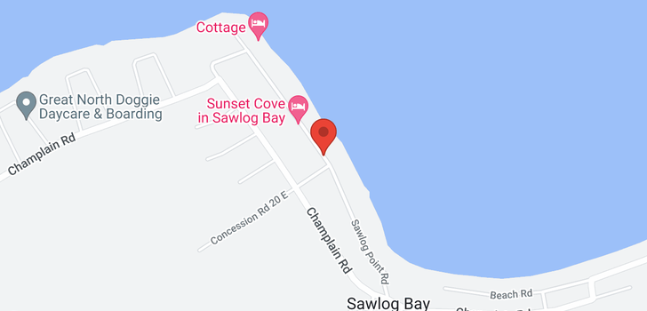 map of 158 SAWLOG POINT ROAD